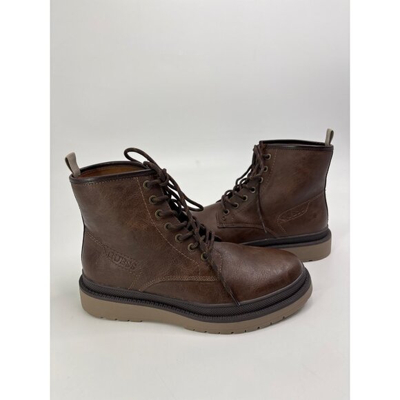 Guess Other - Guess Mens Citizen Lace Up Boots Brown Size 8 NWOB